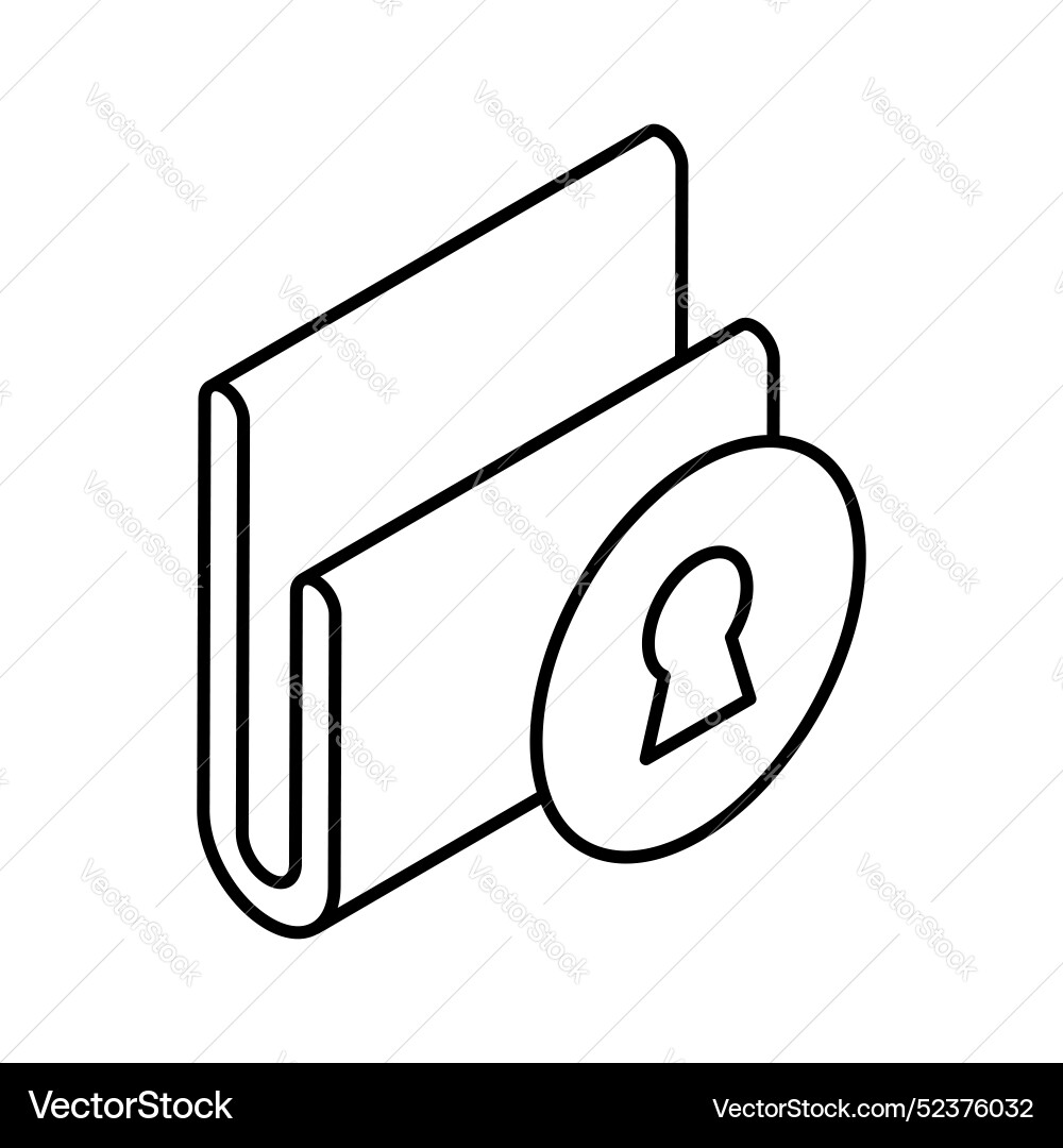 Secure folder design in modern and trendy style Vector Image
