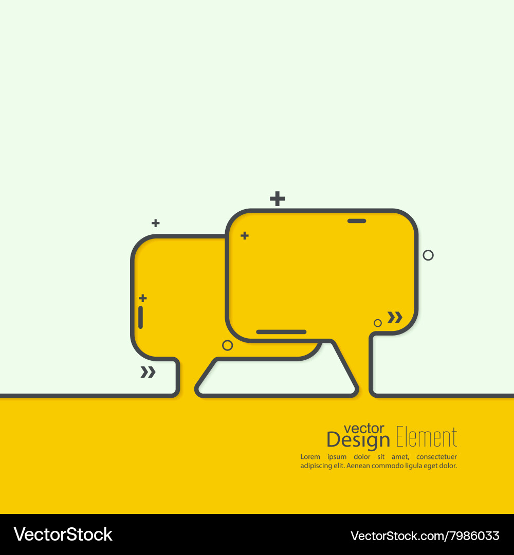 Abstract background with speech bubbles symbol vector image