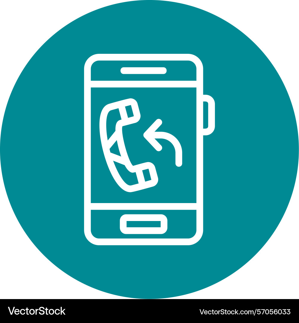 Callback line circle style icon design vector image