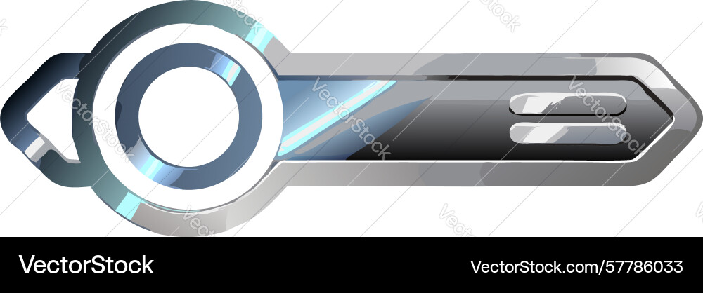 Dynamic metallic search bar icon design vector image
