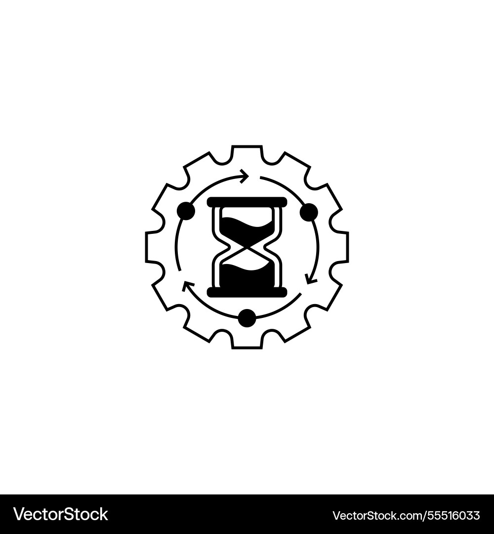 Flexible hours line icon linear style sign Vector Image