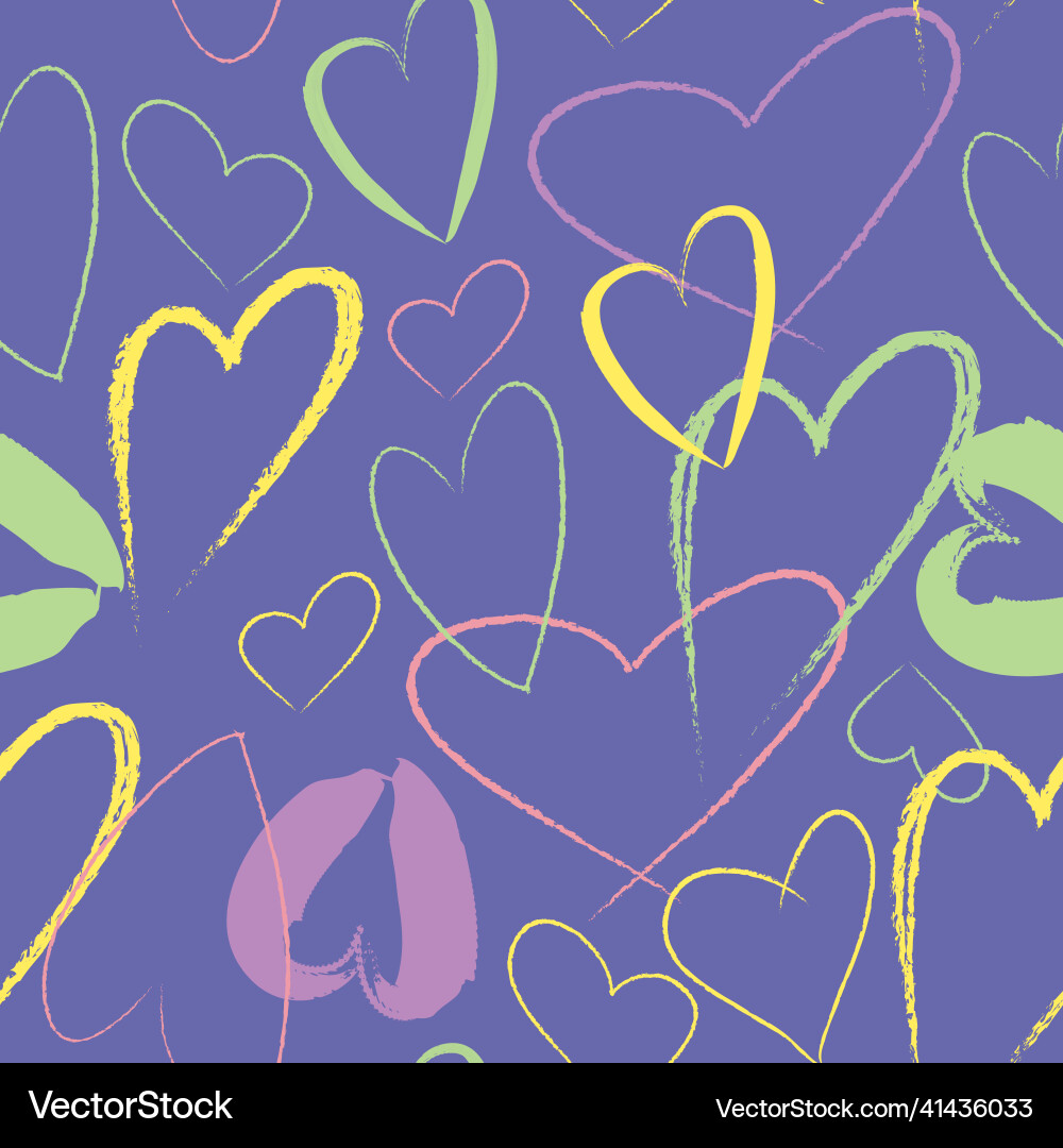 Heart Shape Seamless Pattern vector image