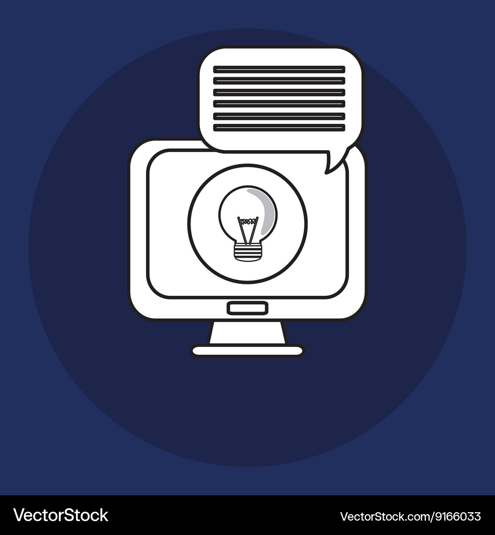Technology design computer icon colorful Vector Image
