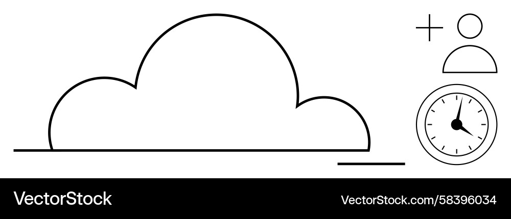 Cloud Data & User Management Vector Image