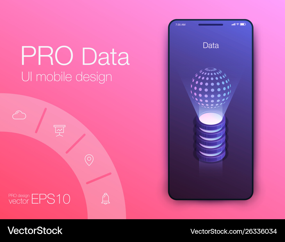 Mobile application interface ui design stock Mobile application interface ui design stock vector image