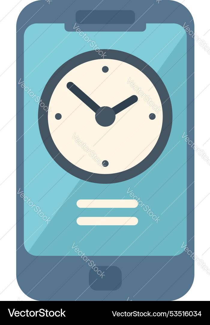 Smartphone Anzeige von Uhr und Menü-Schnittstelle Smartphone Anzeige von Uhr und Menü-Schnittstelle vektorbild