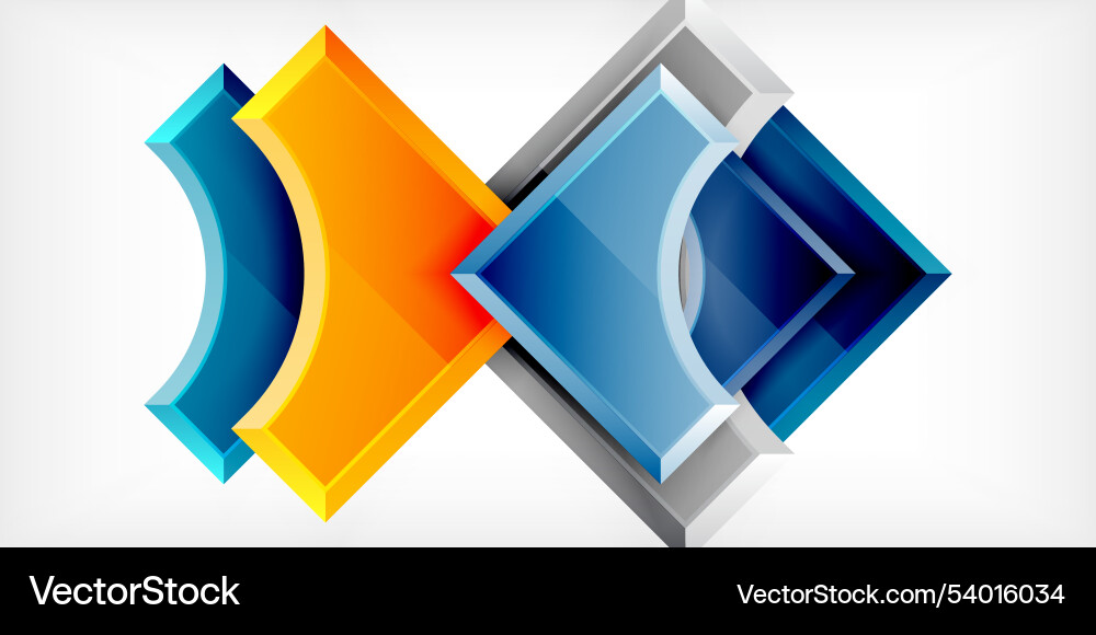 Square arrow shapes with round elements Square arrow shapes with round elements Vector Image