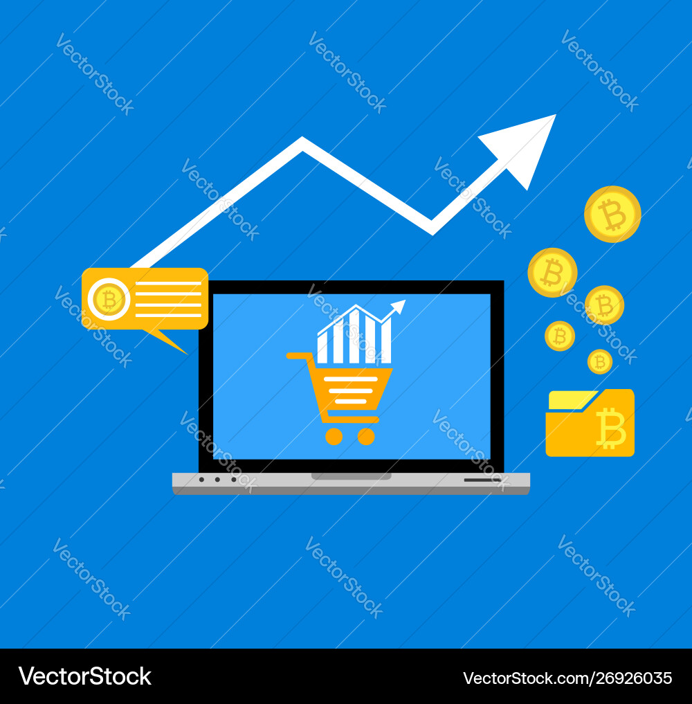 Blockchain scheme mining crypto currency server Blockchain scheme mining crypto currency server vector image