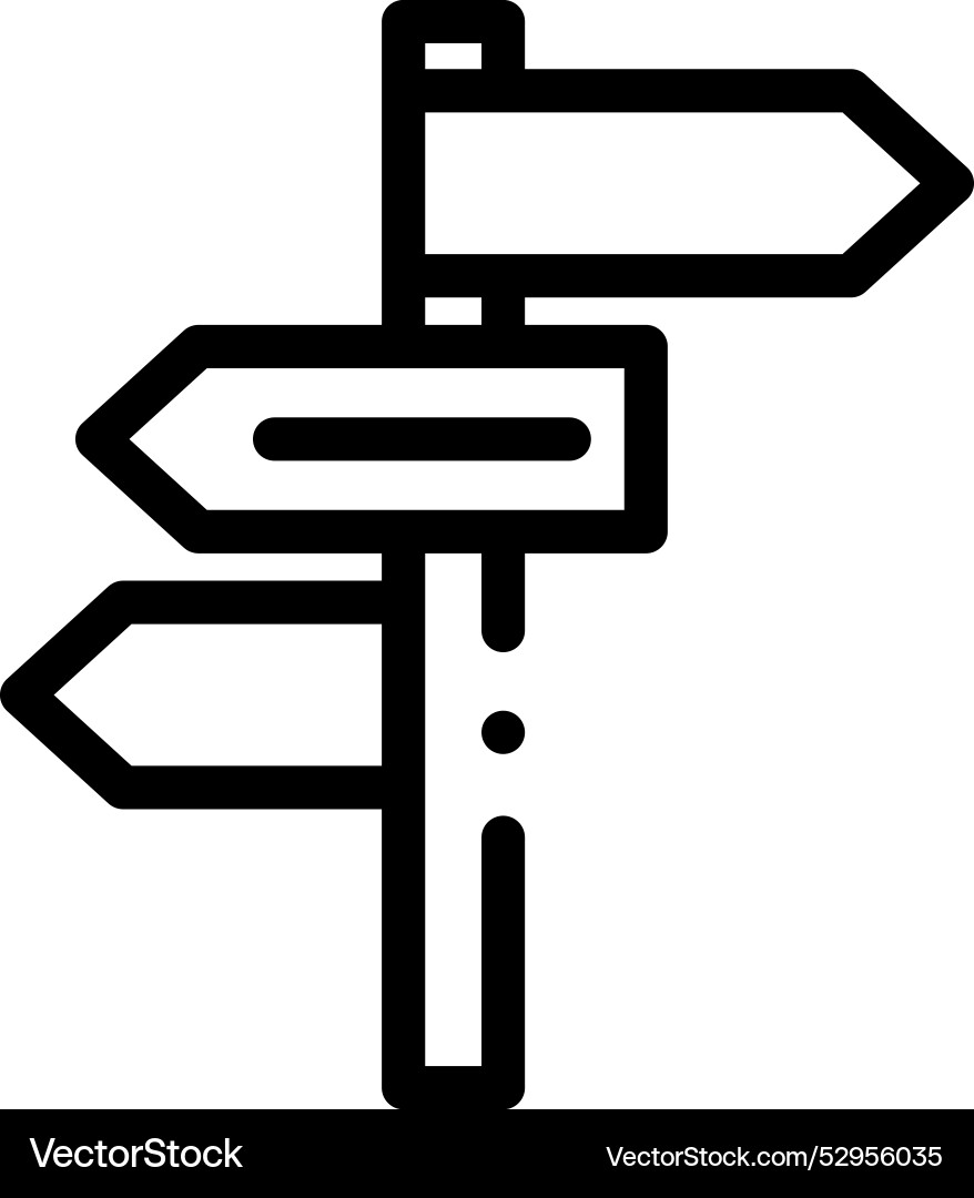 Direction icon thin linear style design isolated Direction icon thin linear style design isolated vector image