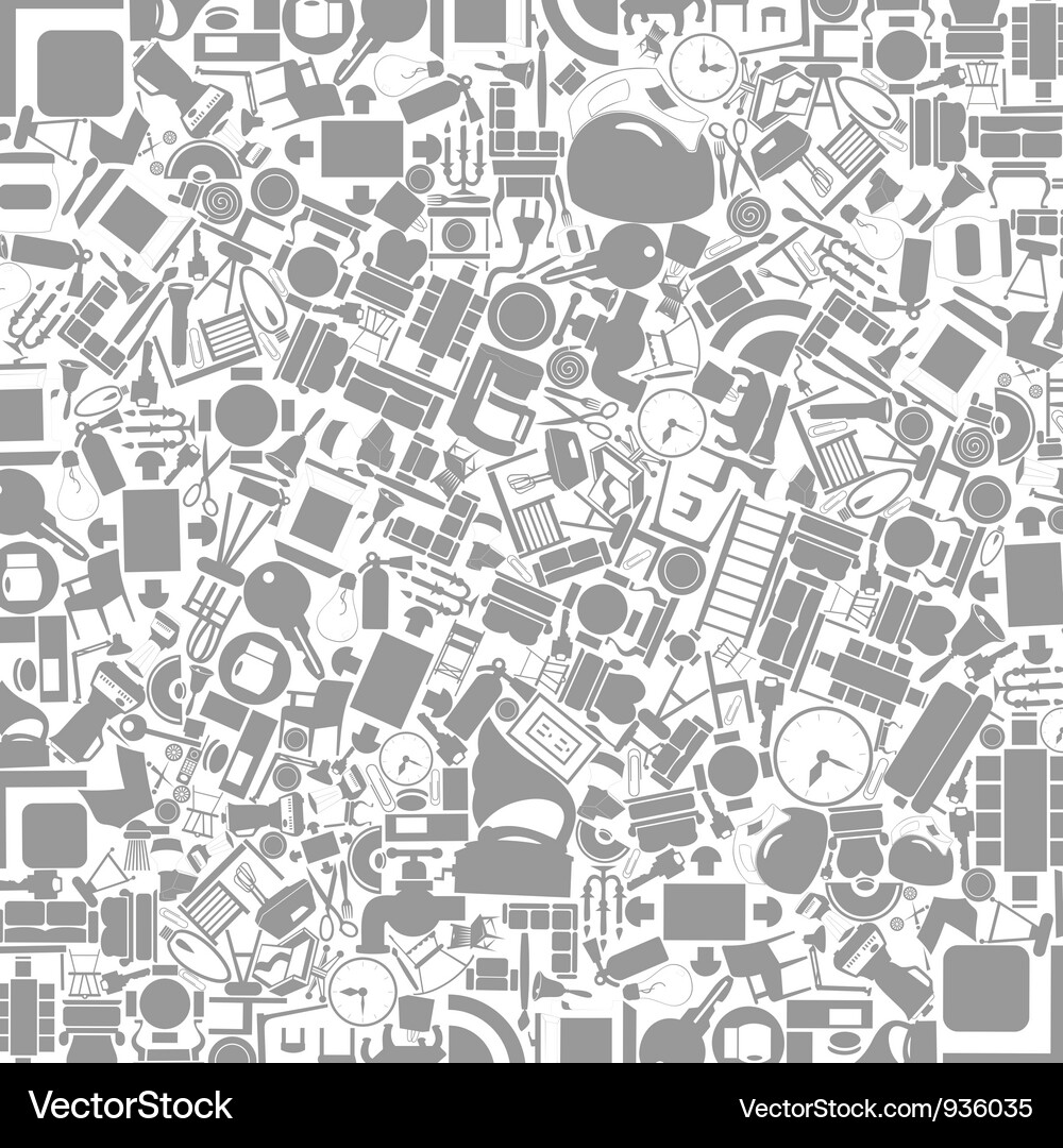 Furniture Background Pattern Vector Image