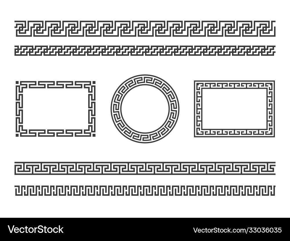 Greek frame borders ancient native roman Greek frame borders ancient native roman vector image