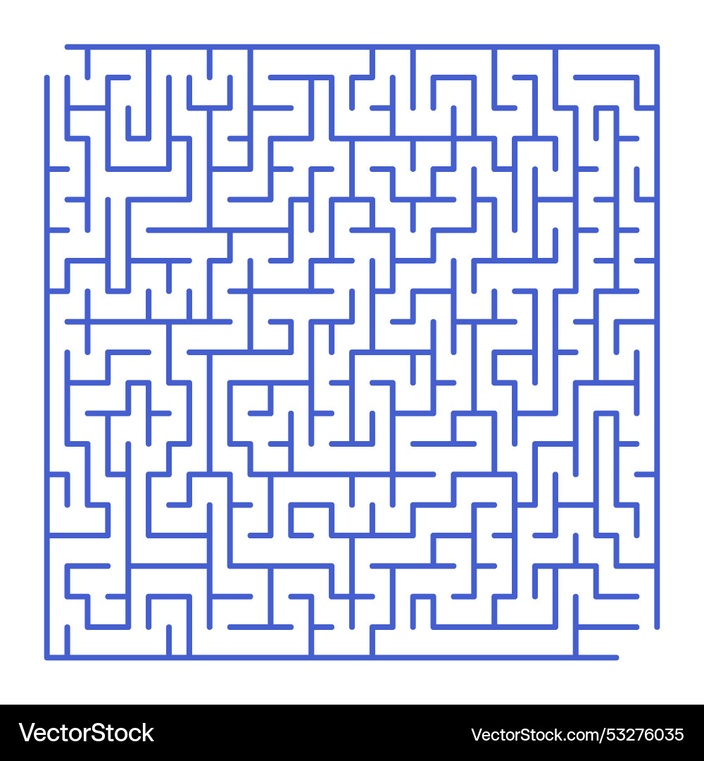 Maze shape design element there is one entrance Maze shape design element there is one entrance Vector Image