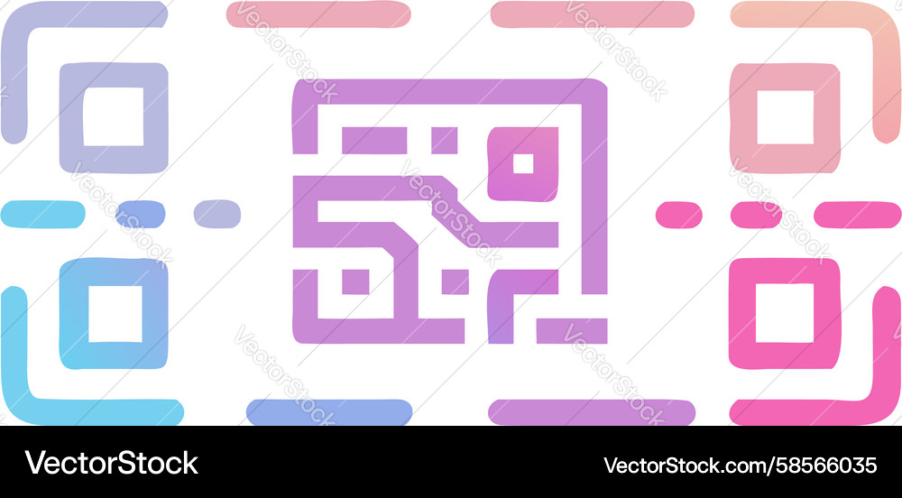 QR Code Gradient Art Vector Image
