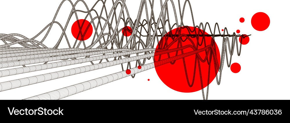 Abstract background with a wireframe dynamic Abstract background with a wireframe dynamic vector image