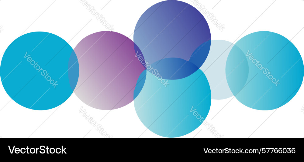 Abstract gradient circles for modern background vector image