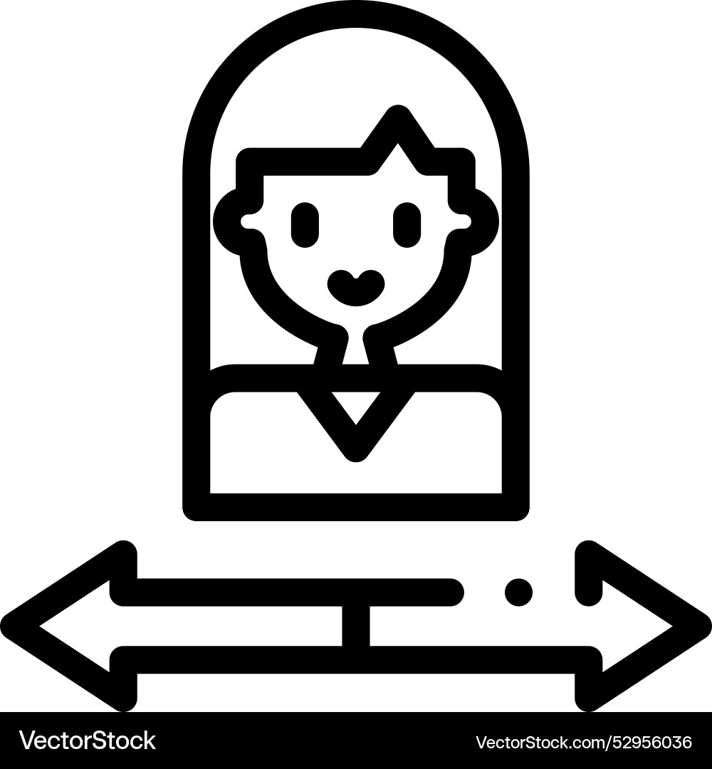 Direction icon thin linear style design isolated Direction icon thin linear style design isolated vector image