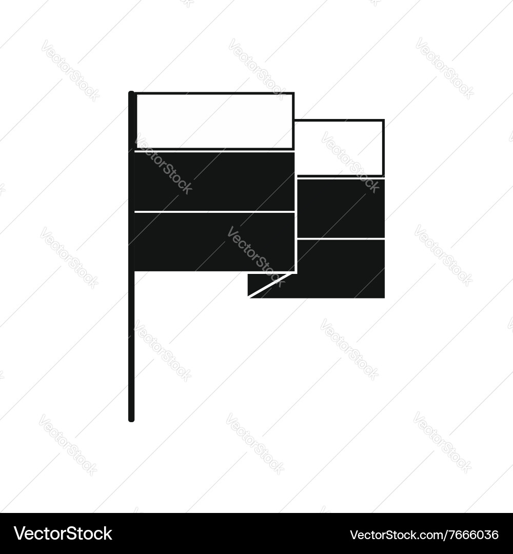Flag icon simple style vector image