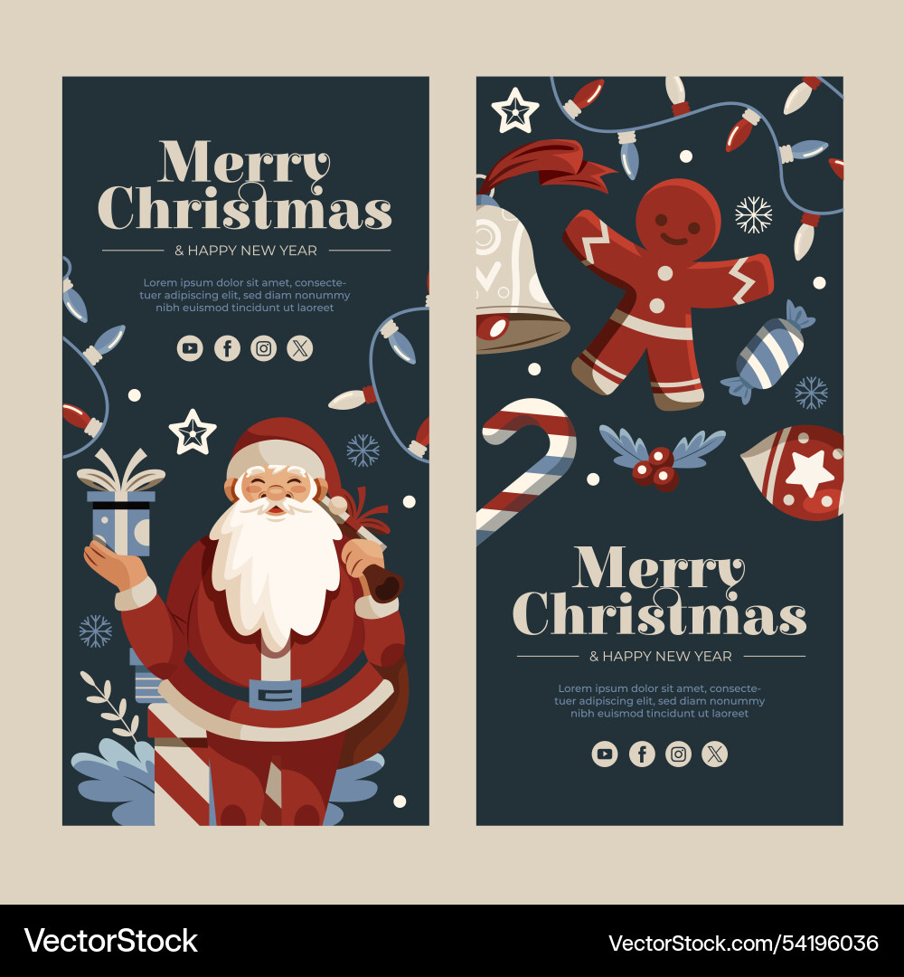 Frohe Weihnachten und glückliches neues Jahr vertikal Frohe Weihnachten und glückliches neues Jahr vertikal vektorbild