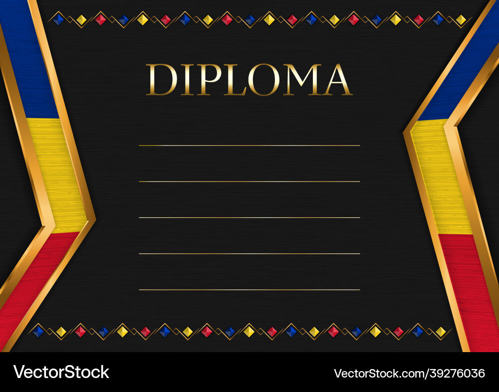 Horizontal frame and border with romania flag Horizontal frame and border with romania flag Vector Image