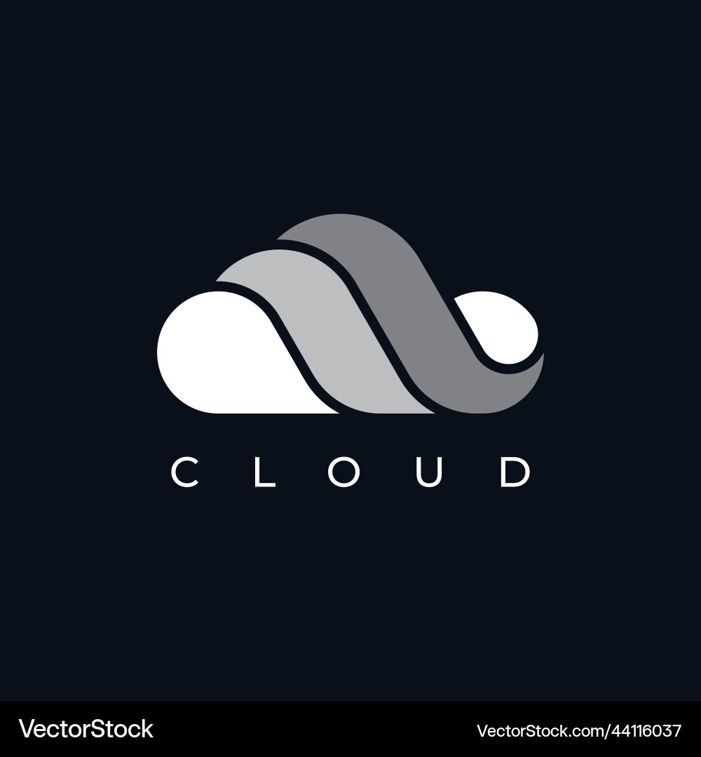 Cloud Logo Concept - Modern \u0026 Abstract – Royalty-Free Vector | VectorStock, image size:1000x1080