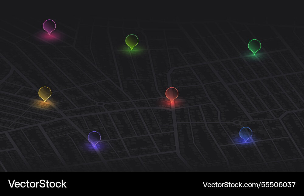 Concept of your location on map navigation to poi Concept of your location on map navigation to poi vector image