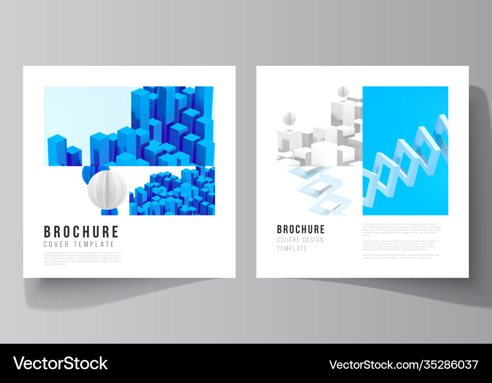 Layout two square format covers Layout two square format covers vector image