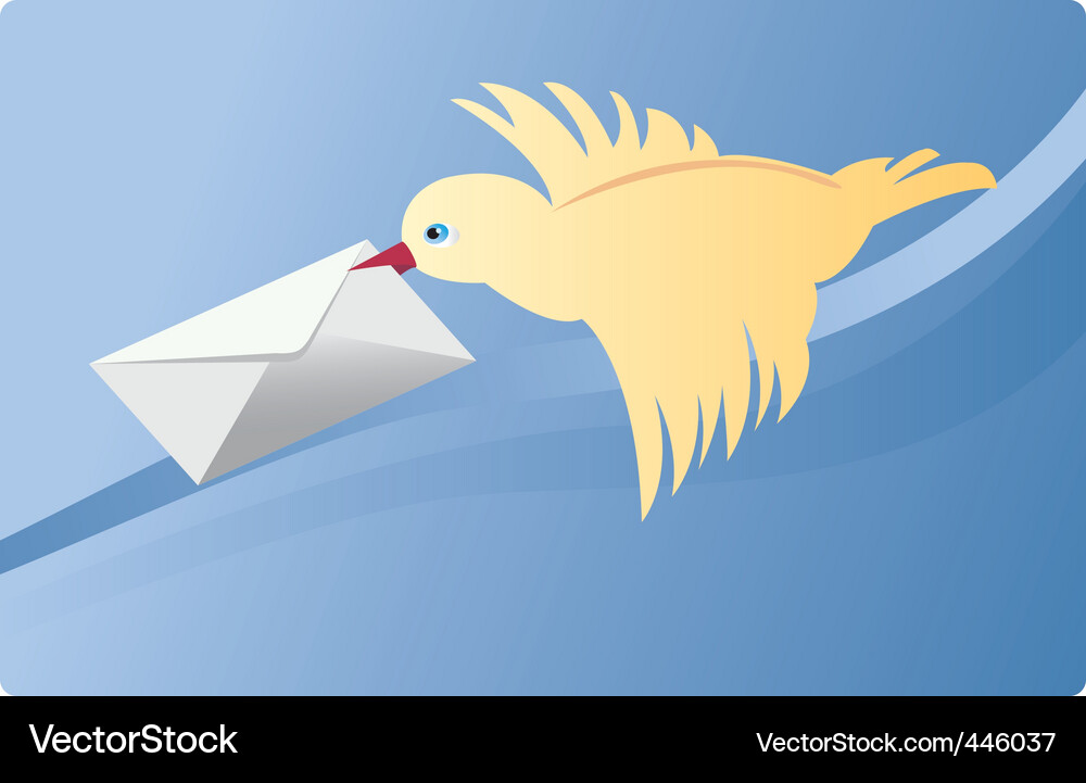 Mail bird Vector Image