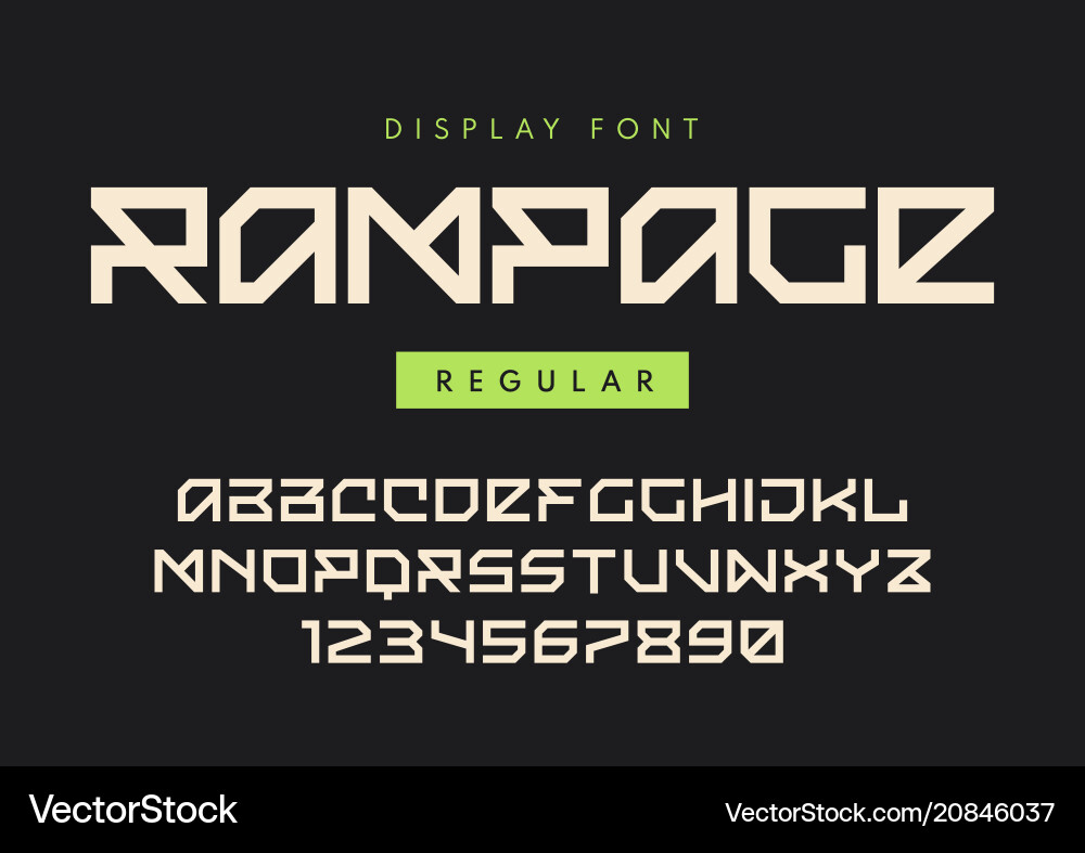 Rampage Font - Bold Display Typeface vector image