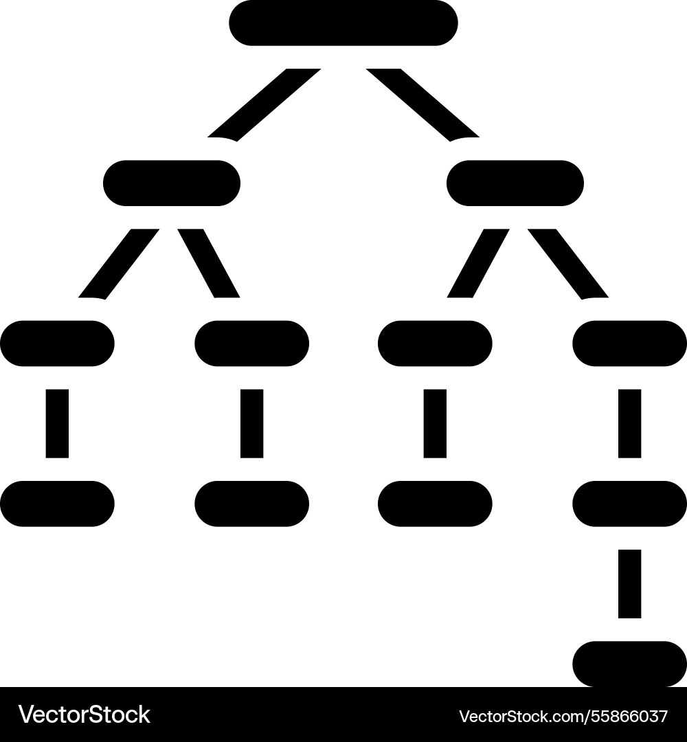 Syntax tree nlp glyph icon vector image