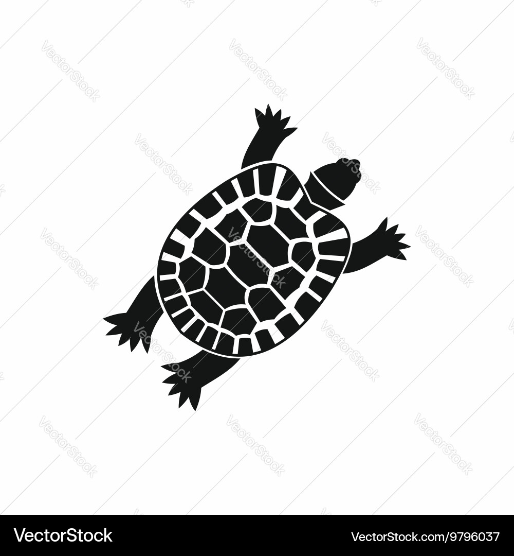 Turtle icon simple style vector image