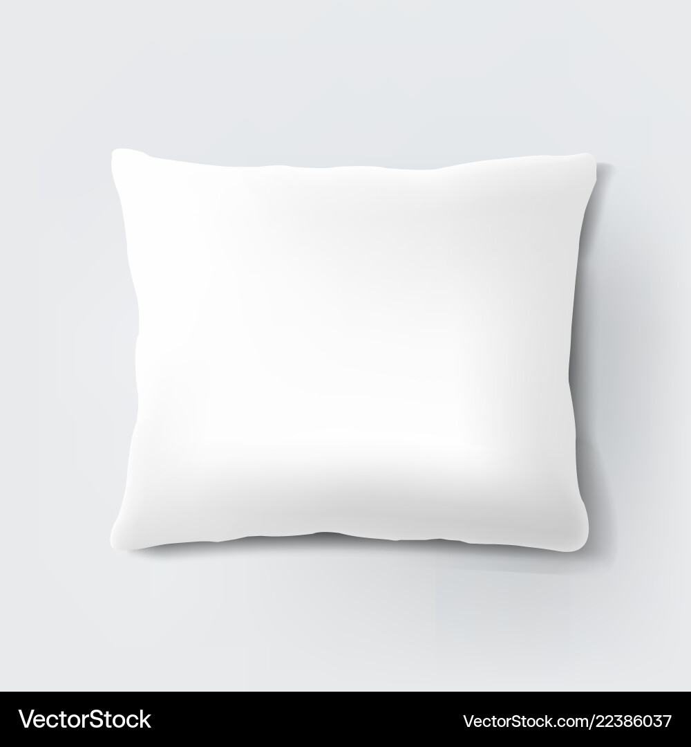 White pillow isolated background vector image