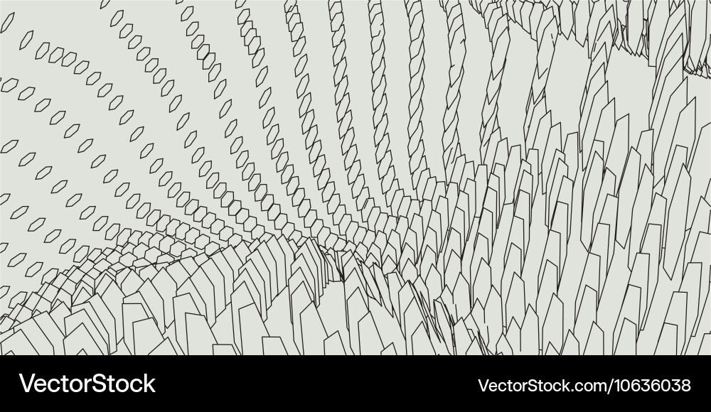 Abstract 3d illuminated distorted mesh sphere Vector Image