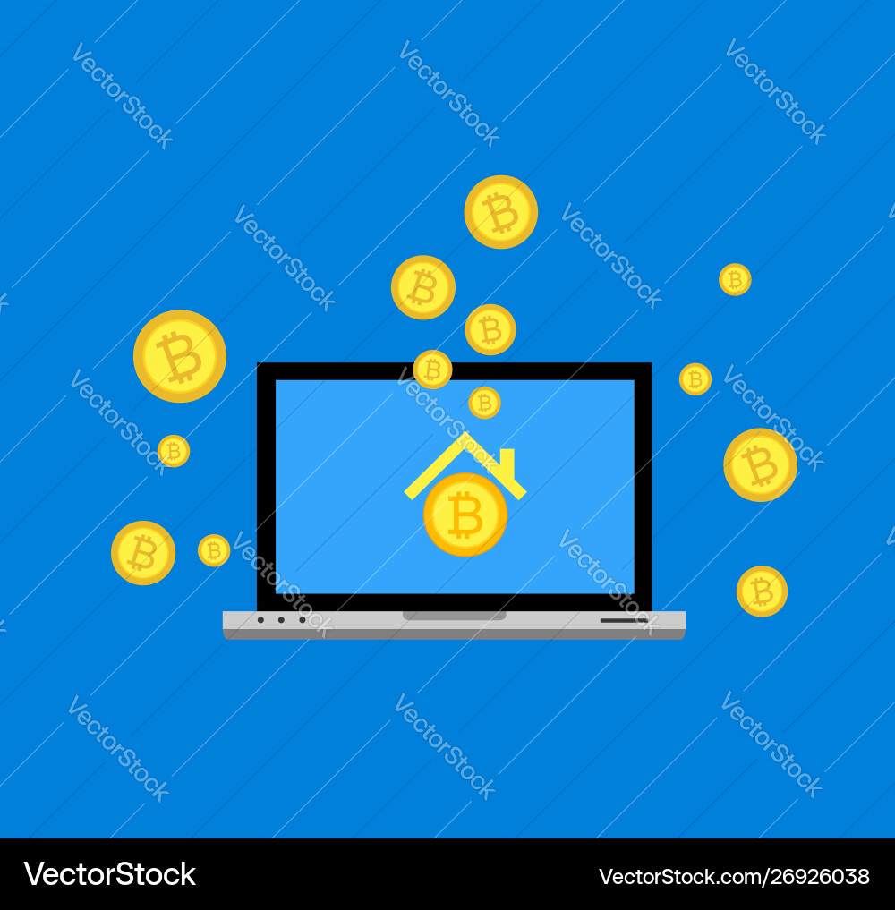 Blockchain scheme mining crypto currency server Blockchain scheme mining crypto currency server vector image