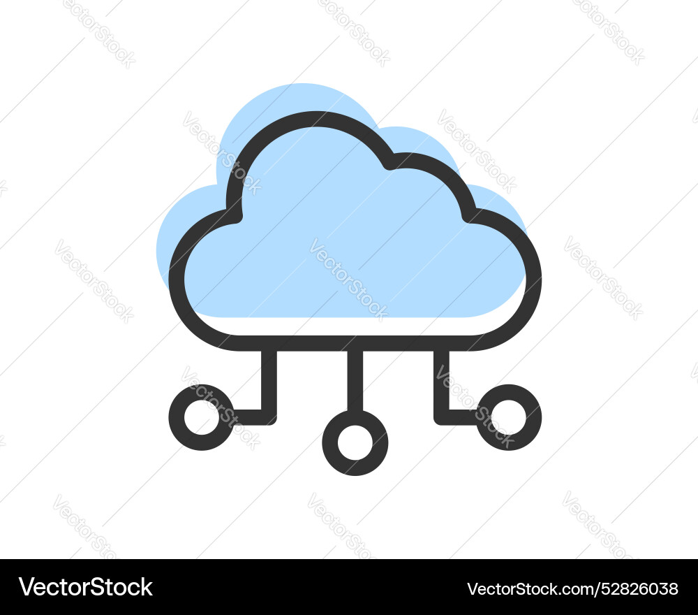 Cloud storage and data transfer icon computing Cloud storage and data transfer icon computing vector image
