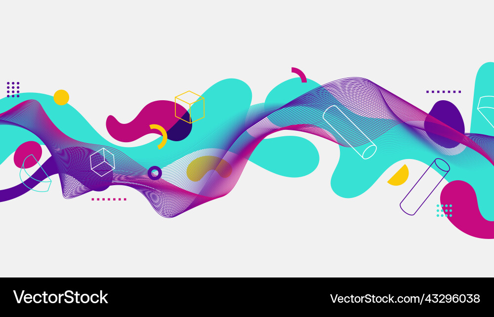 Fluid Shapes & Wave Patterns vector image