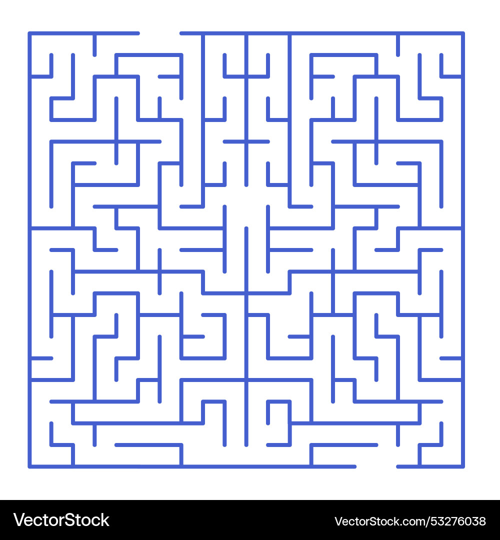 Maze shape design element there is one entrance Vector Image