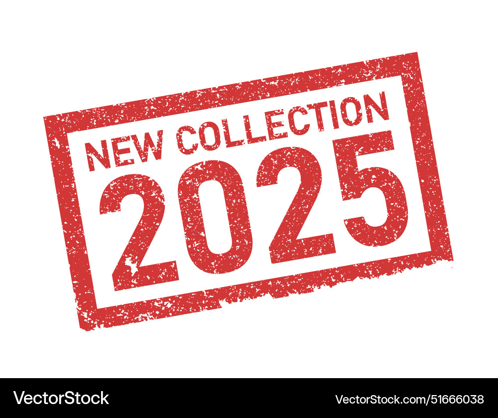 Red Collection 2025 Stamp Vector Image