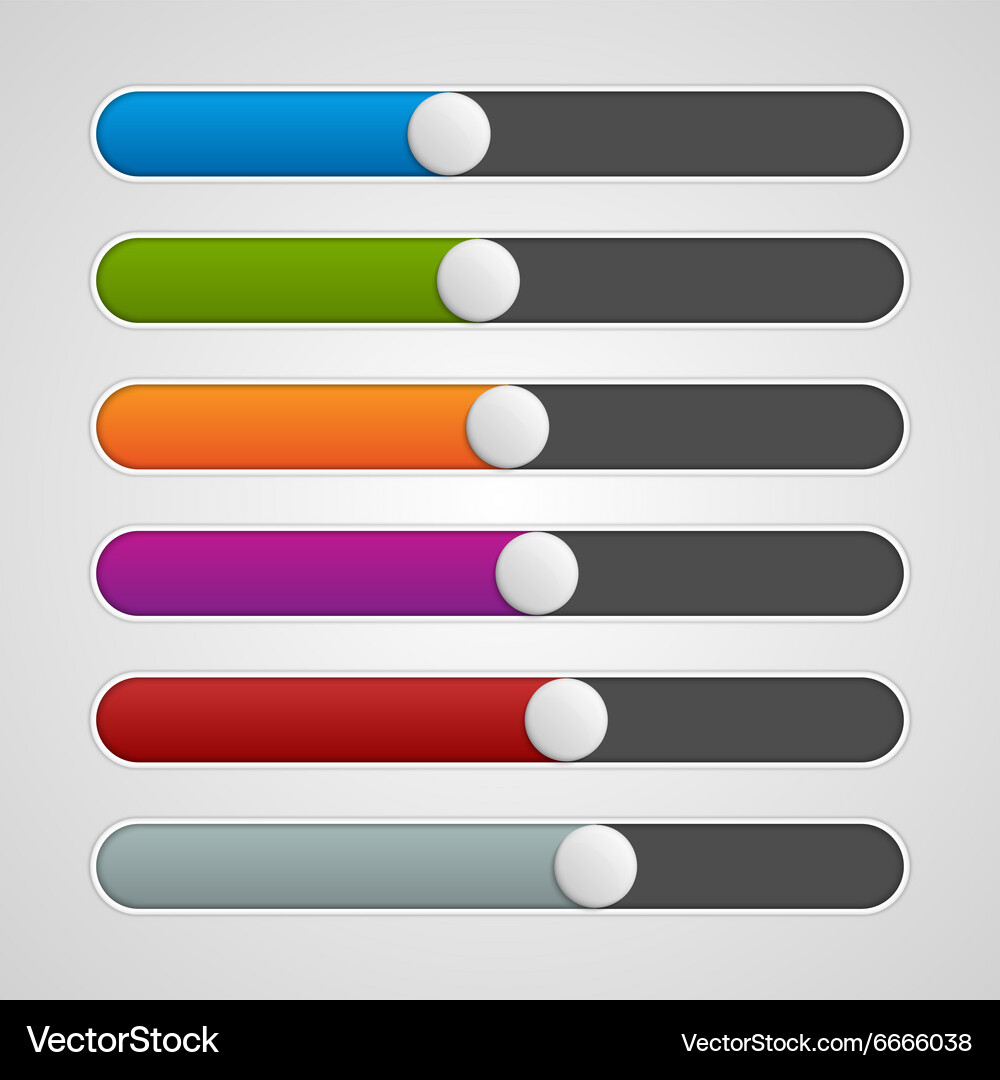 Volume Slider UI Elements Vector Image