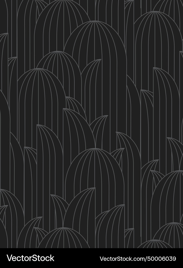 Art deco oval leafy geometrical seamless pattern Art deco oval leafy geometrical seamless pattern vector image