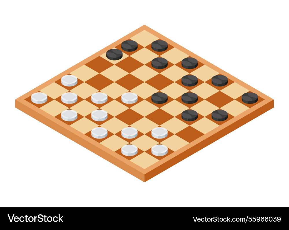 Board game flat isometric view isolated colored Vector Image