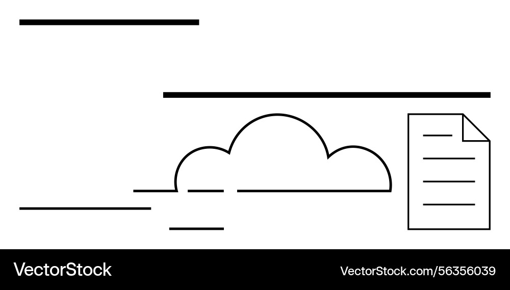 Cloud storage with document access highlighting Cloud storage with document access highlighting vector image