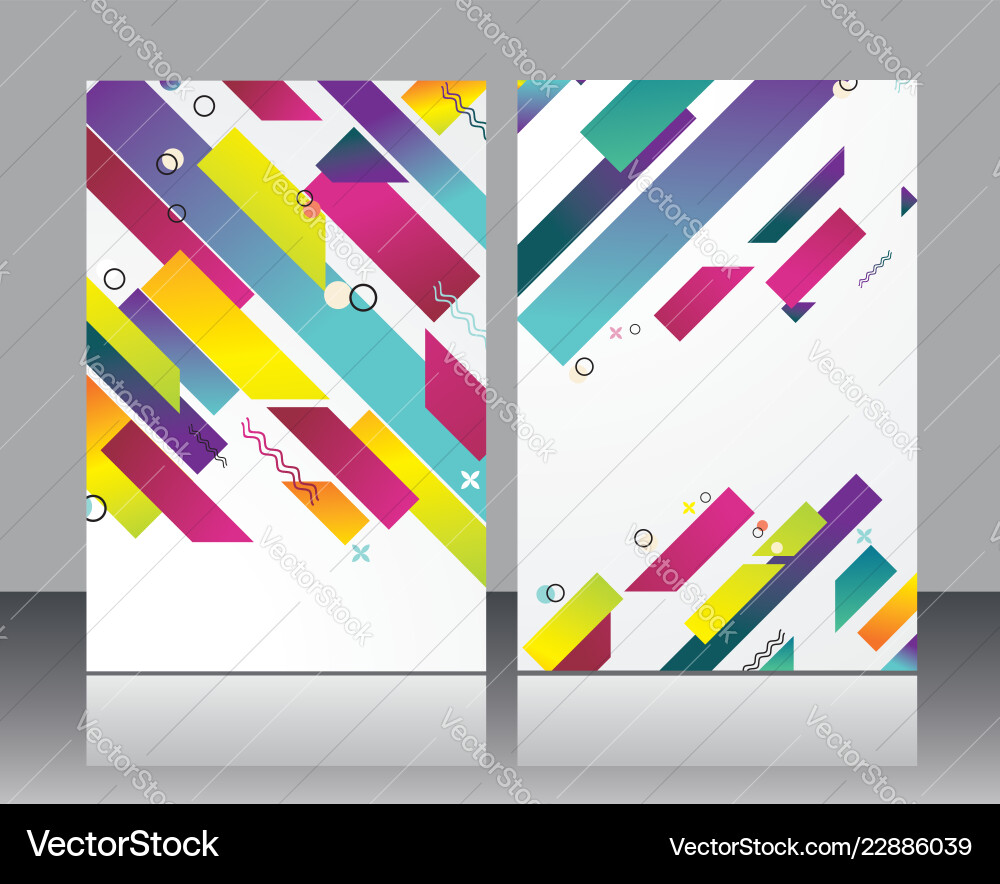 Flat geometric pattern can be used for brochures Vector Image
