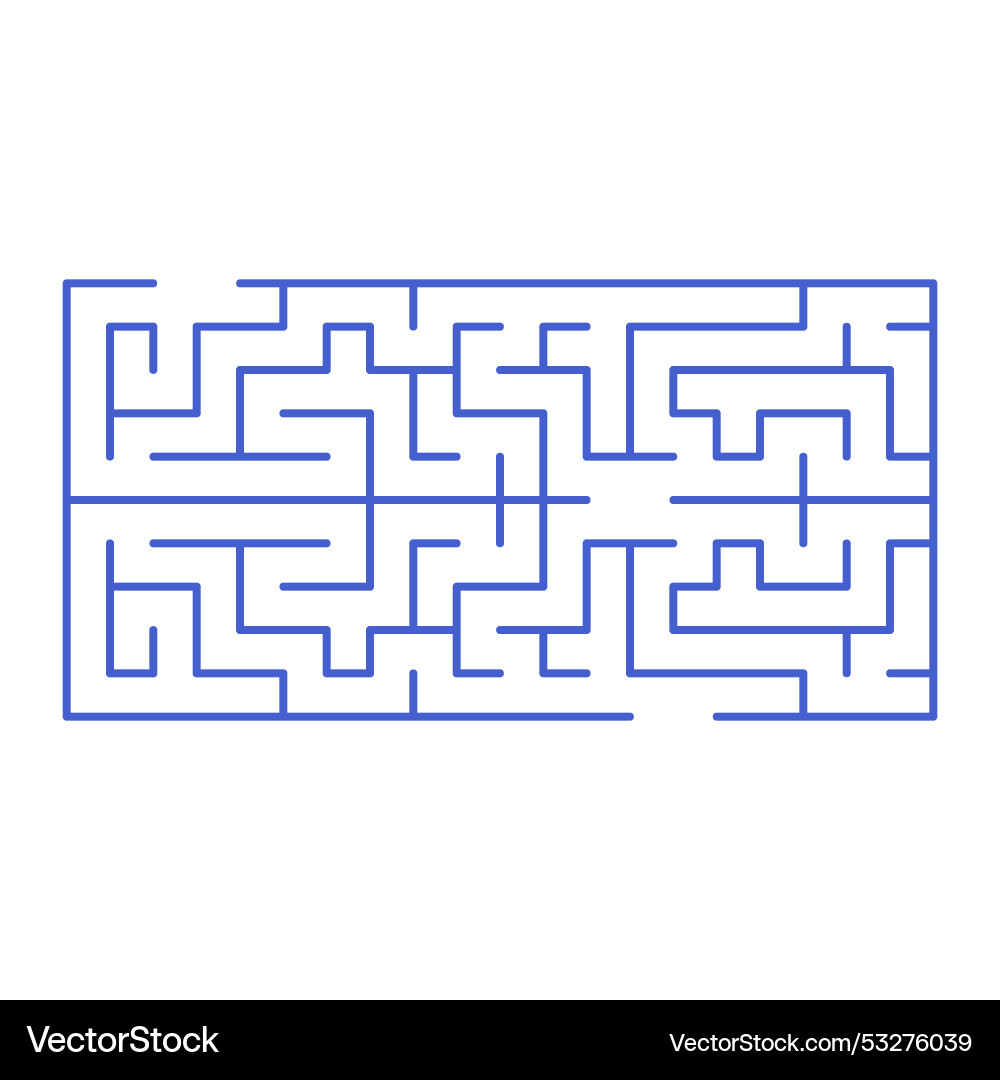 Maze shape design element there is one entrance Maze shape design element there is one entrance Vector Image