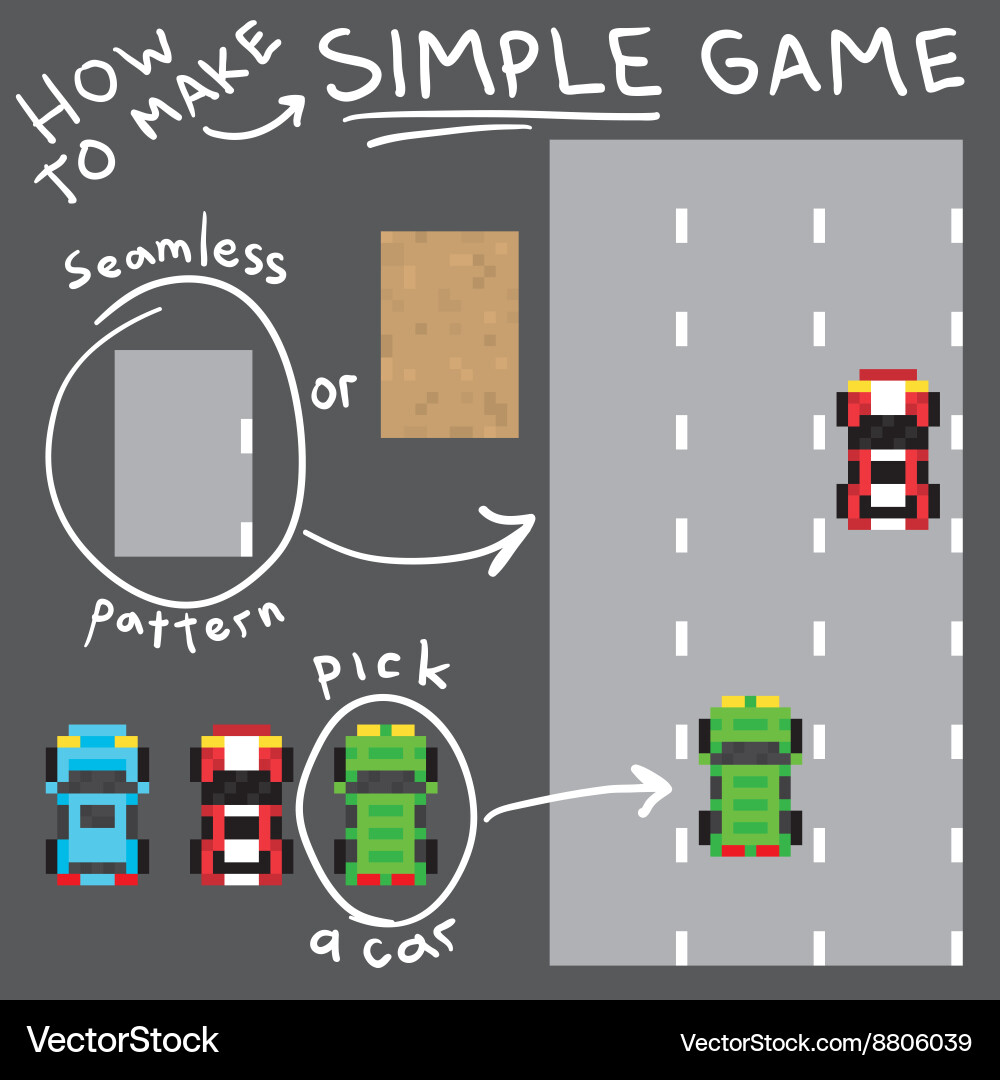 Pixel Game Object Set - Einfacher Stil vektorbild