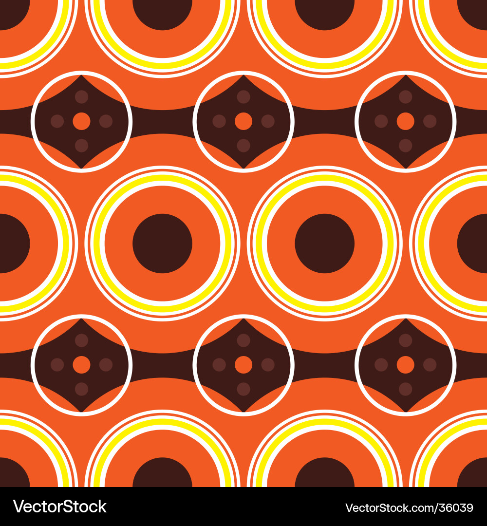 Retro Orange Pattern vector image