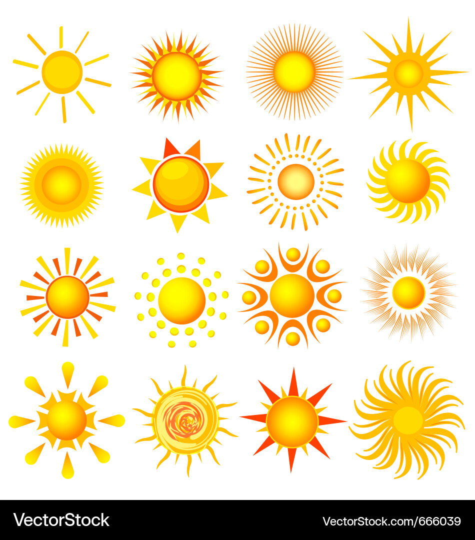 Sun Rays and Circles Vector Image