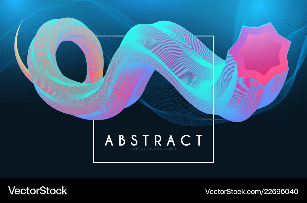3d gradient design colorful abstract composition Vector Image