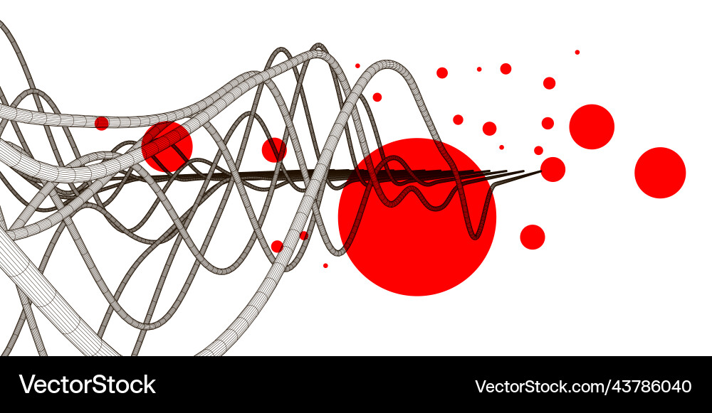 Abstract background with a wireframe dynamic Abstract background with a wireframe dynamic vector image