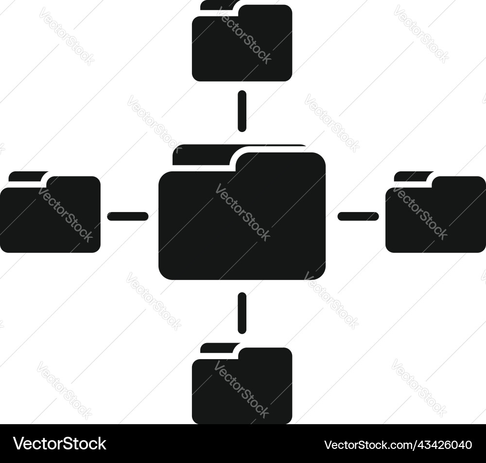 Folder database icon simple customer data Folder database icon simple customer data vector image
