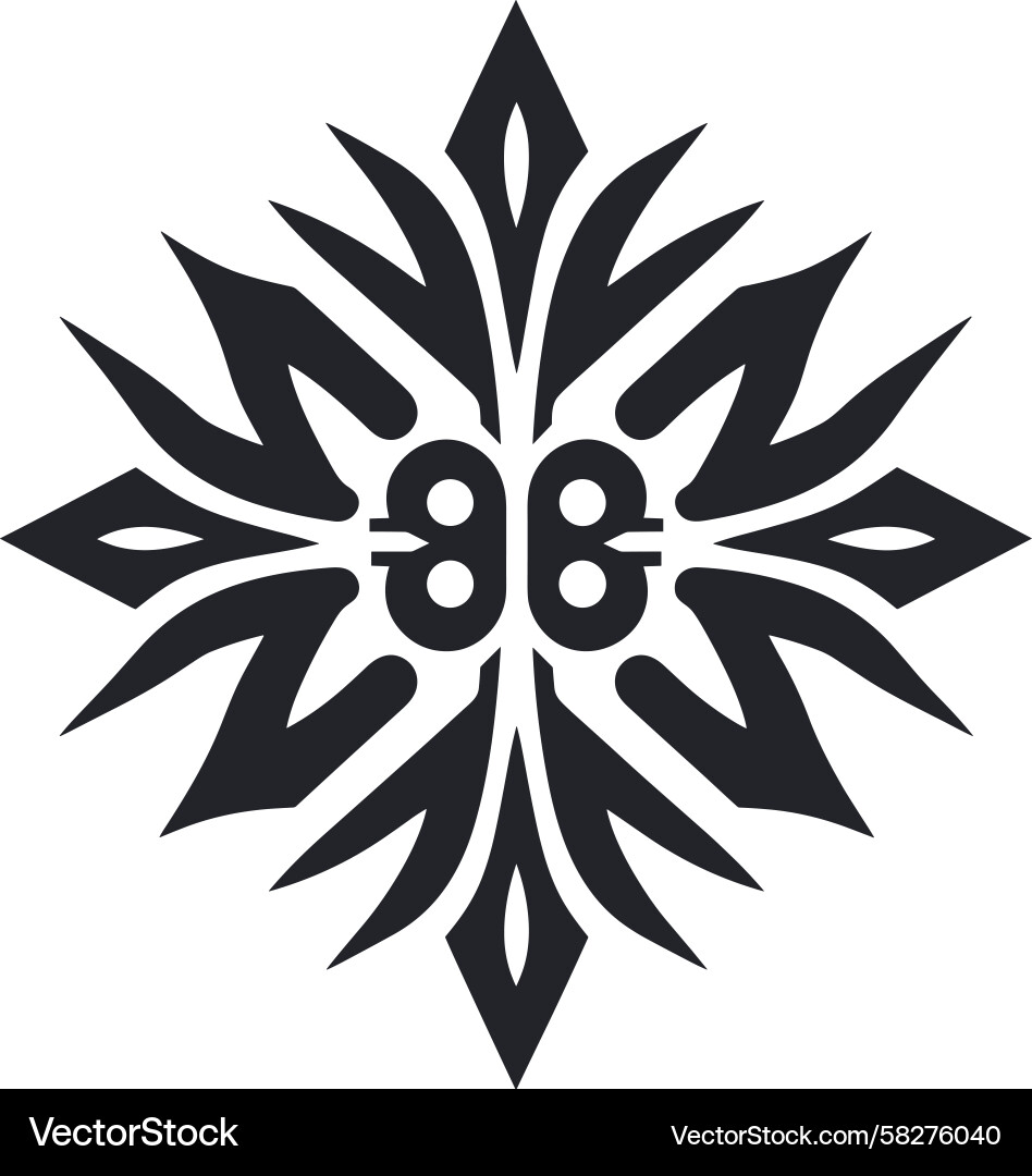 Intricate Snowflake Pattern Vector Image